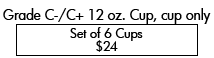 Set of 6 cups: $24